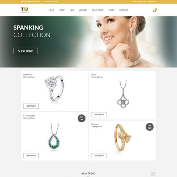 jewelry website templates